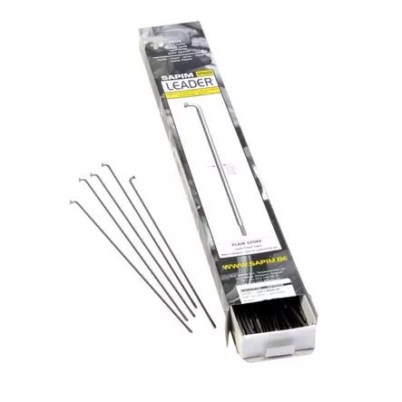 Pinna sapim leader, 2 x 197mm 14g, kirkas, rst, 100kpl/ltk, ei sis. nippeleitä - Pinnat ja nippelit - GNLE1419700 - 1