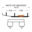 Woodys Dooly Arctic Cat Trail Ohjausrauta 6" 1Kpl/Pakkaus - MK OHJAUSRAUDAT - 883-DA6-1000 - 1