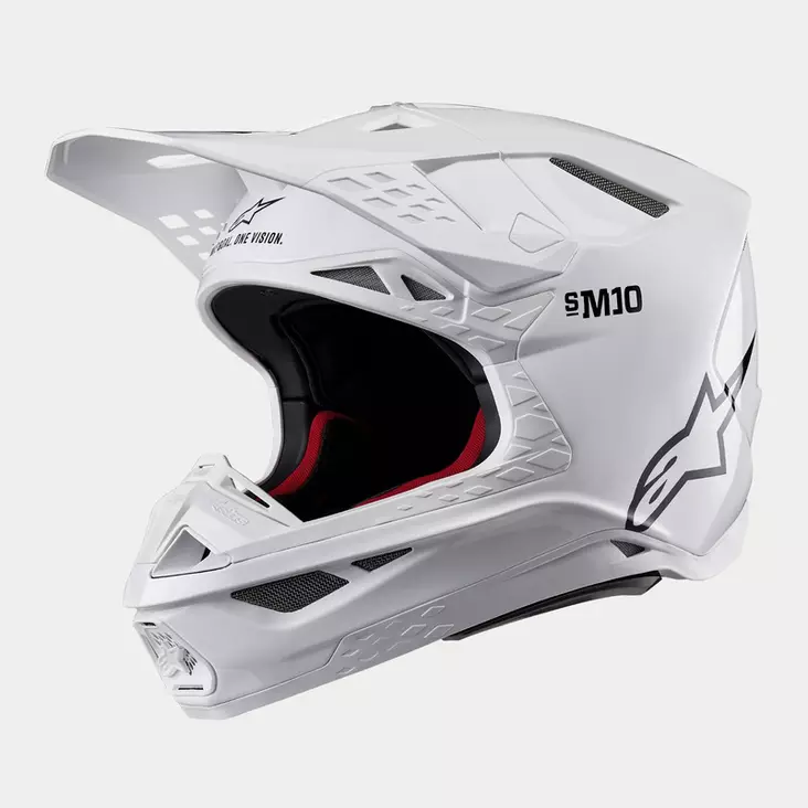 Alpinestars Helmet S-M10 2206 Solid White - CROSSIKYPÄRÄT - 696-8300123-2180-0 - 1