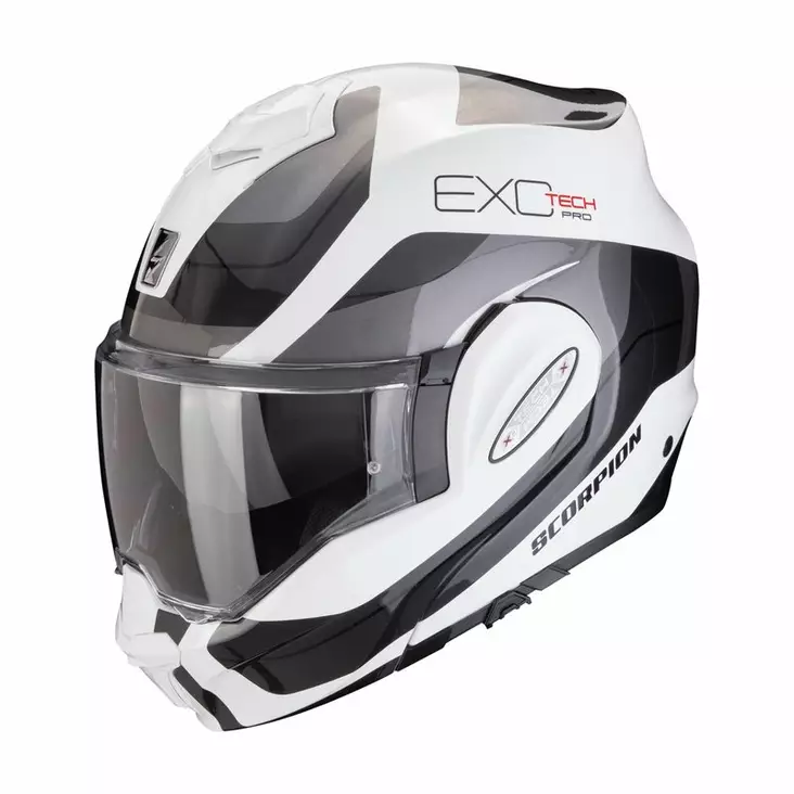 Avattava Kypärä Scorpion EXO-Tech Evo Pro Commuta Valkoinen/Hopea - AVATTAVAT- JA AVOKYPÄRÄT - 649-2427-0 - 1