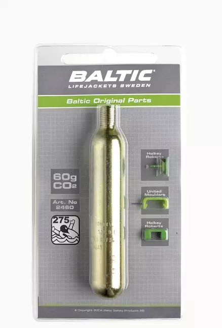 Baltic Co2 Patruuna 60g + Varmistinnastat - MUUT PELASTUSTARVIKKEET - 128-4-2460 - 1