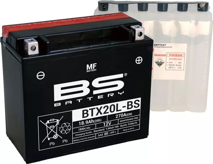 Bs Battery Btx20l-Bs Mf (Cp) Maintenance Free - AKUT - 140-300610 - 1