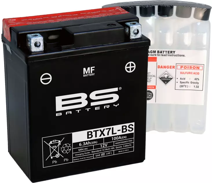 Bs Battery Btx7l-Bs Mf (Cp) Maintenance Free - AKUT - 140-300620 - 1
