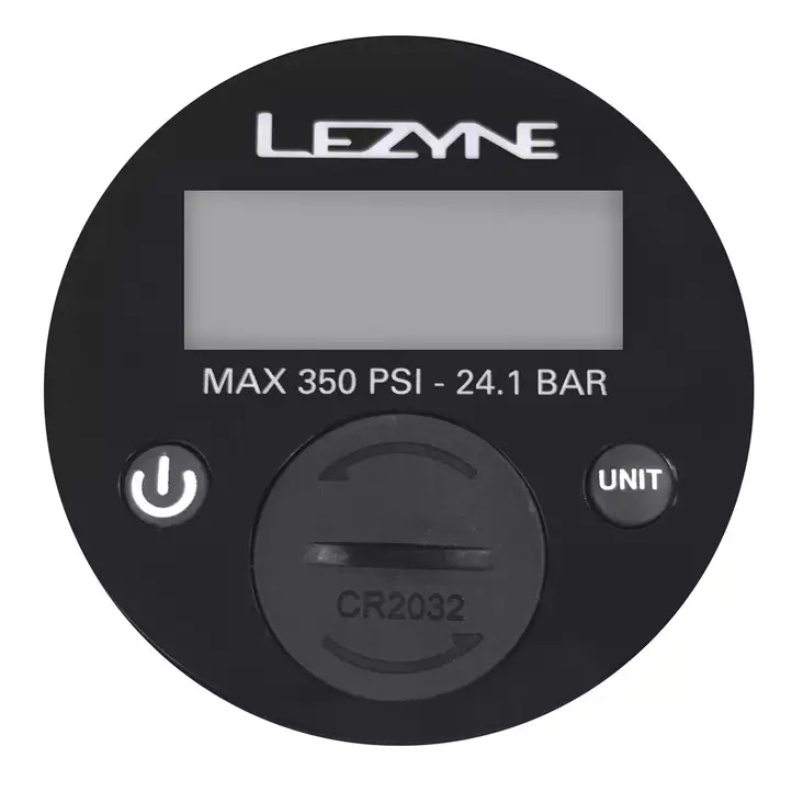 DIGITAALINEN PAINEMITTARI LEZYNE JALKAPUMPPUIHIN 2,5", MAX. 24 BAR (350 PSI) - POLKUPYÖRÄPUMPUT - 1-RP-FLDGUE-V1350 - 1