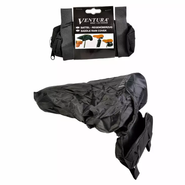 Istuimen Sadesuoja Kuljetuspussilla, Musta - POLKUPYÖRÄN ISTUINKIINNIKKEET JA SUOJAT - 69380 - 1