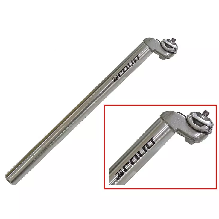 ISTUINKANNATIN CAVO, 25.0X400MM, ALUMIINI, HOPEA - POLKUPYÖRÄN ISTUINKANNATTIMET - 42-6250 - 1