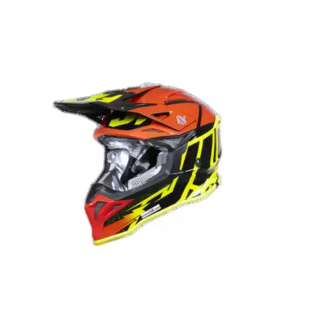 Just1 Kypärä J-39 Poseidon Fluo Keltainen/Punainen Musta - CROSSIKYPÄRÄT - 604-230031-0 - 1