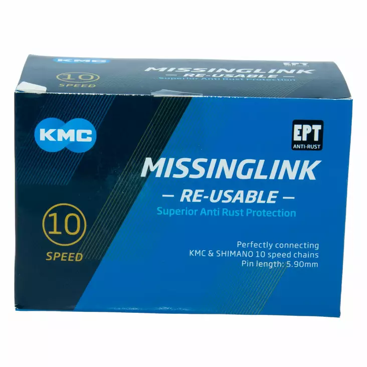 KETJULUKKO KMC 10R EPT SILVER, 11/128", 40 KPL/LTK - POLKUPYÖRÄN KETJULUKOT - WC10EPTR0 - 1