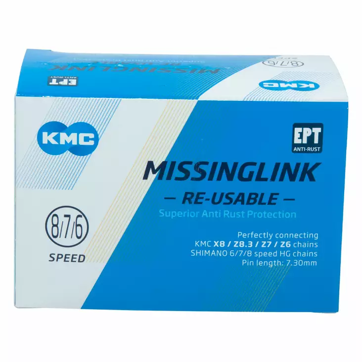 Ketjulukko Kmc 6/7/8R Ept Silver 7,3Mm, 1/2X3/32", 40Kpl/Ltk - POLKUPYÖRÄN KETJULUKOT - WC78EPTR0 - 1