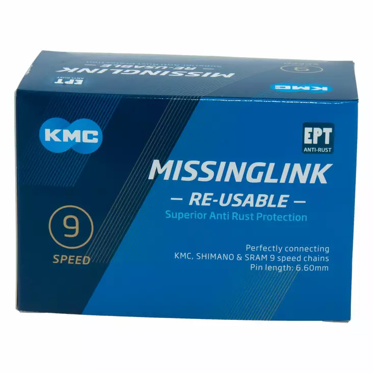 Ketjulukko Kmc 9R Ept Silver, 11/128", 40 Kpl/ Ltk - POLKUPYÖRÄN KETJULUKOT - WC09EPTR0 - 1