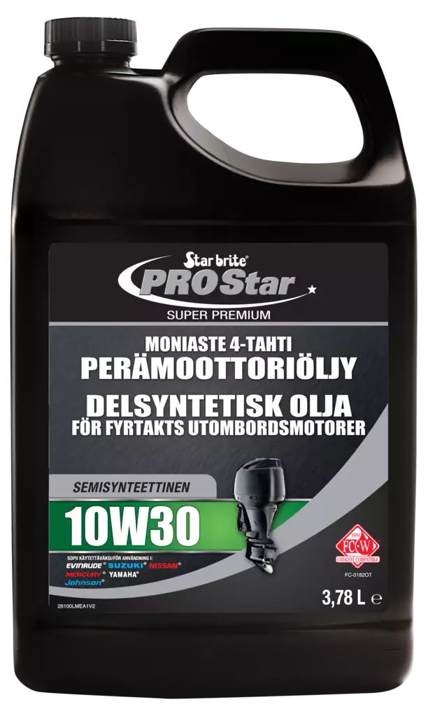 Moniaste 4-Tahti 10w30 Perämoot.Öljy Synt. Gal.3,78l - MOOTTORIÖLJYT - 136-28100 - 2