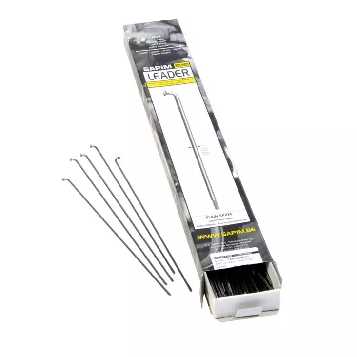 Pinna sapim leader, 2 x 278mm 14g, kirkas, rst, 100kpl/ltk, ei sis. nippeleitä - Pinnat ja nippelit - GNLE1427800 - 1