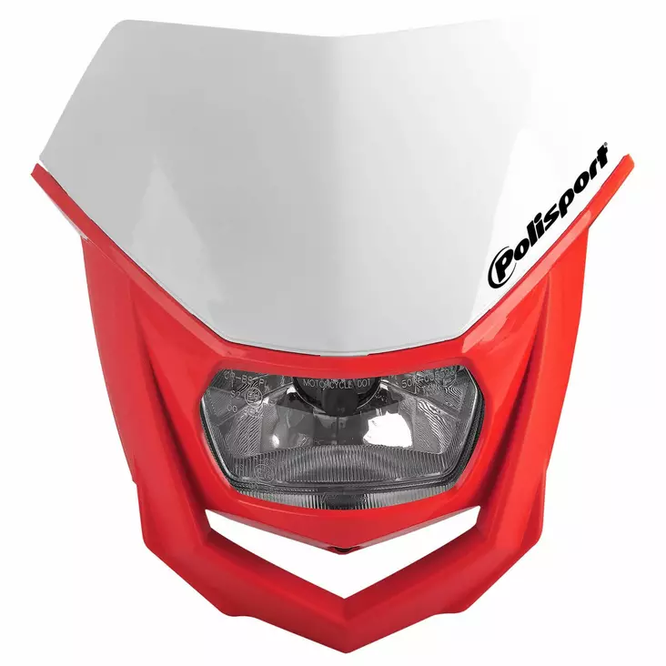 Polisport Halo Headlight White/Red - CROSSIN VALOMASKIT - 170-8657400040 - 1