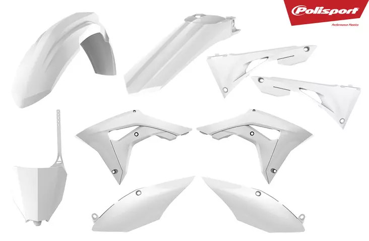 Polisport Plastic Kit Crf250 18-21/Crf450 17-20 White - CROSSIN TÄYDELLISET MUOVISARJAT - 178-90720 - 1