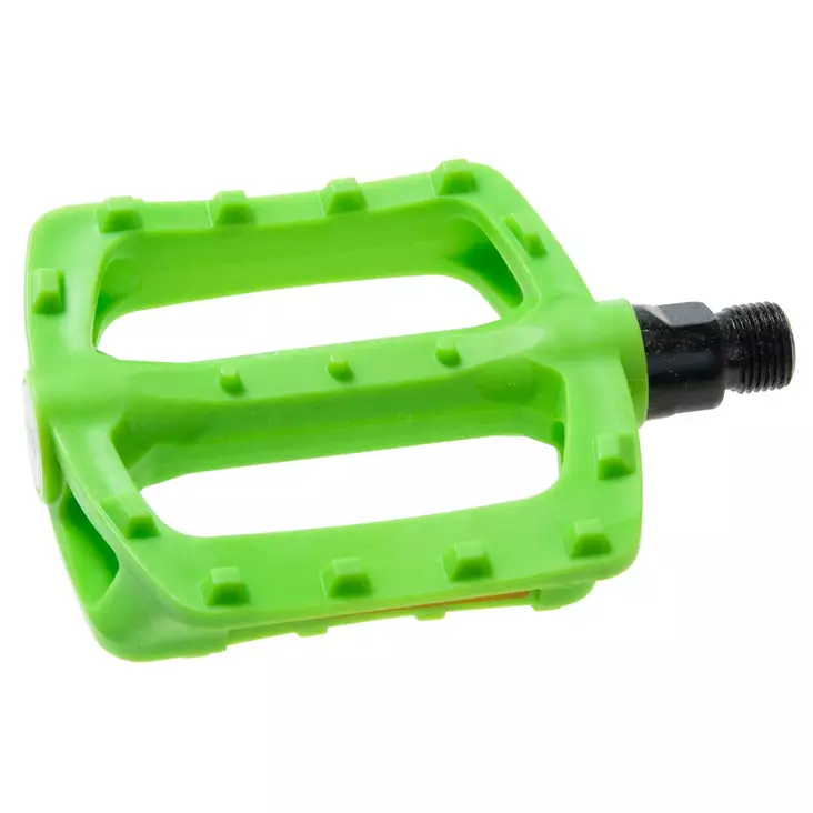 Poljin 9/16" cavo flat/bmx, muovi limenvihreä - POLKUPYÖRÄN POLKIMET - 47-150 - 1