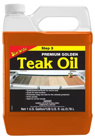 Premium Teak Oil, Gall 3,78l Teak Öljy Uv-Suoja - TIIKIN JA PUUN HOITO - 136-85100 - 2