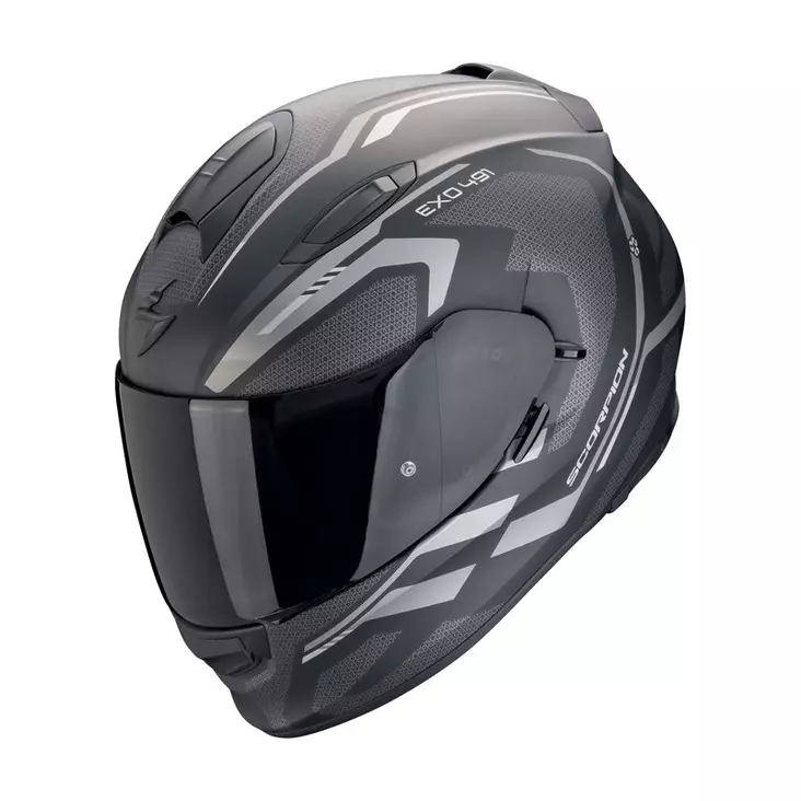 SCORPION Helmet EXO-491 KRIPTA Matt Black-Silver - UMPIKYPÄRÄT - 649-2510-0 - 1