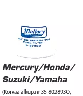 Sea-X, Polttoainesuodatin - SUODATTIMET - 121-9-37800 - 1