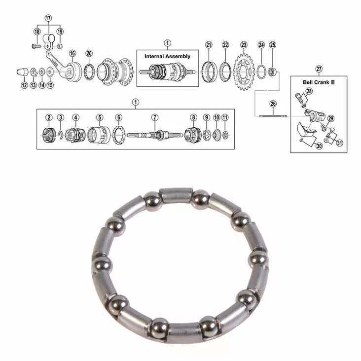 Shimano 3-V (Sg-3c40), Kuulakehä K - Kuulakehät - 64310 - 1