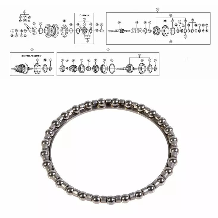 Shimano Nexus 7-V (Sg-7c25), Kuularengas H - Kuulakehät - 64220 - 1