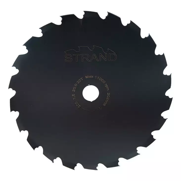 Strand raivaussahan terä, ø 200mm / ø 20mm , 22 h. - RAIVAUSSAHAN TERÄT - 446-ROJS20020 - 1