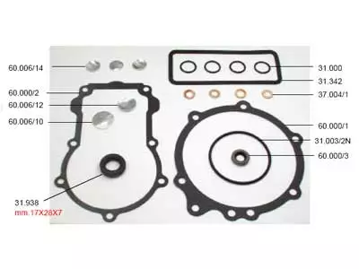 Tiivistesarja Zexel Pes4a - POLKUPYÖRÄN ETUHAARUKAT JA OSAT - 60000 - 2