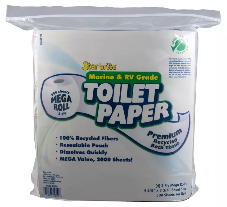 Wc-Paperi 100 % Kierrät.Valkaisem.2 Krs:: 500 Arkki Me-Pkt/4rll - WC KEMIKAALIT - 136-71850 - 1