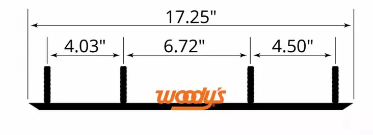 Woodys trail hardweld 6" 60° ohjausrauta c&a pro - MK OHJAUSRAUDAT - 883-5000-660 - 1
