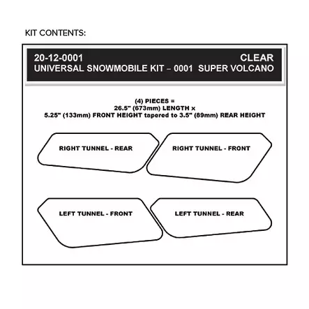Stompgrip Snowmobile Tunnel Grip - Super Volcano :: Clear - MK SATULAN PÄÄLLISET - 296-2012-0001 - 2