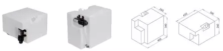 Vesisäiliö Pumpulla 12V 32l - VESISÄILIÖT - M52-194-21 - 1