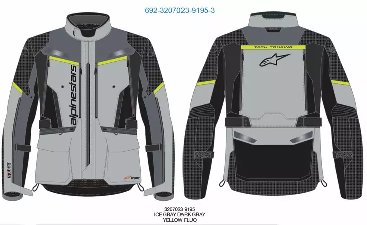 Ajotakki Alpinestars Bogota Pro Drystar Harmaa/Keltainen Fluo - MP AJOTAKIT - 692-3207023-9195-1 - 1