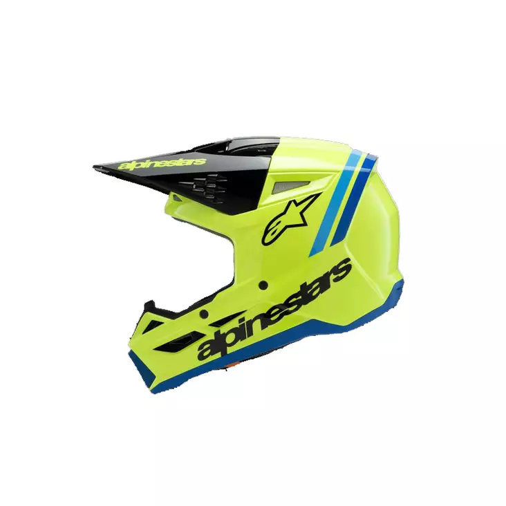 Alpinestars Helmet SM3 Youth Radium Yellow Fluo/Black/Blue - LASTEN CROSSIKYPÄRÄT - 696-8301925-5017-1 - 1