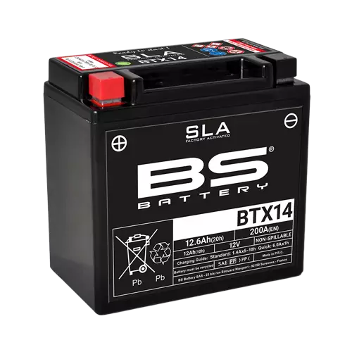 BS BATTERY BTX14 (FA) SLA - SEALED & ACTIVATED (4) - AKUT - 140-300681 - 1