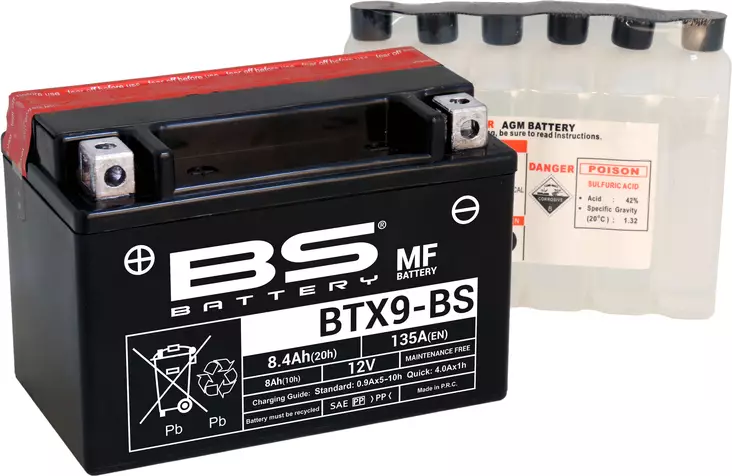 Bs Battery Btx9-Bs Mf (Cp) Maintenance Free - AKUT - 140-300621 - 1