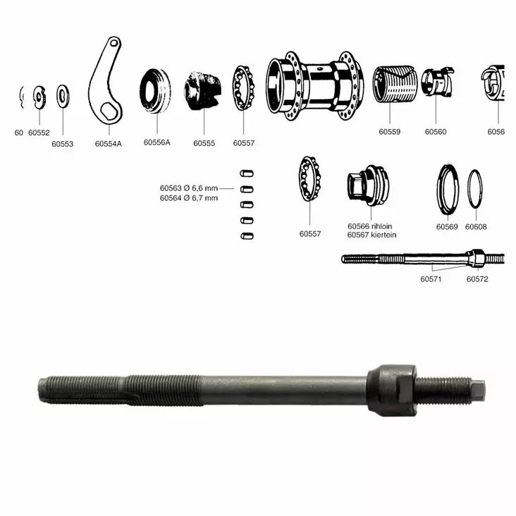 Favorit 1-V, Akseli Kartiolla - TAKANAVAN OSAT - 60571 - 1