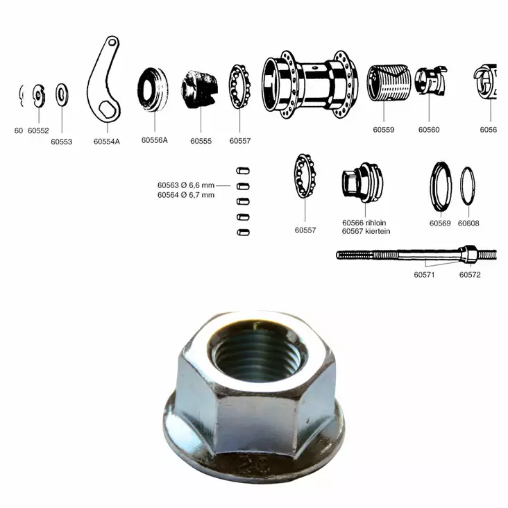Favorit 1-V, Avomutteri 3/8" - MUUT NAPAOSAT - 60551 - 1