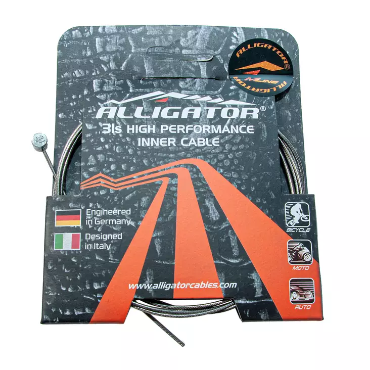 JARRUVAIJERI ALLIGATOR SLICK, 31- SÄIKEINEN, 1.5MM X 1700 MM. ( RST/HIOTTU/ESIVE - POLKUPYÖRÄN VAIJERIT - 63101 - 1