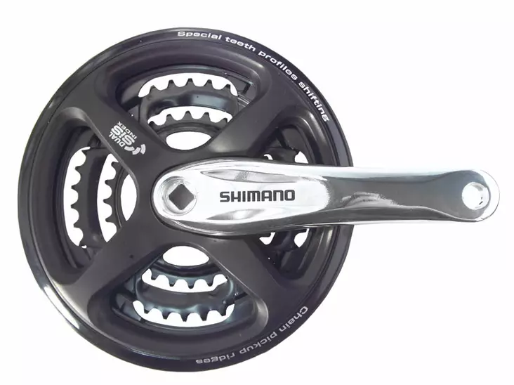 Kampipari SHIMANO FC-TY501 48/38/28, 170mm alu, syvyys 9,5mm, musta - POLKUPYÖRÄN KAMPIPARIT - 66671 - 1