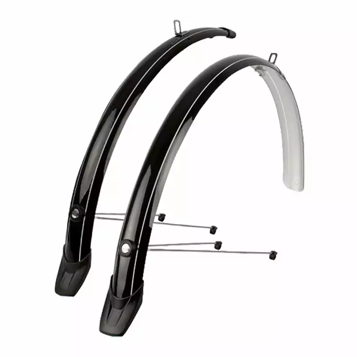 LOKASUOJAPARI AISOILLA 28", POLISPORT TOWNY / 51MM, MUSTA - POLKUPYÖRÄN LOKASUOJAT - 8628200001 - 1