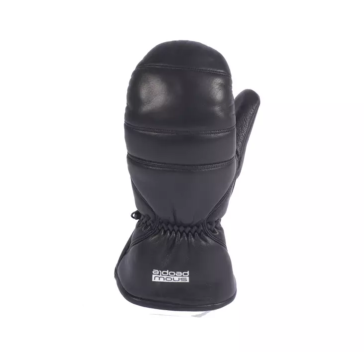 Nahkakinnas Snowpeople musta - KELKKAHANSKAT - 639-1810-1 - 1