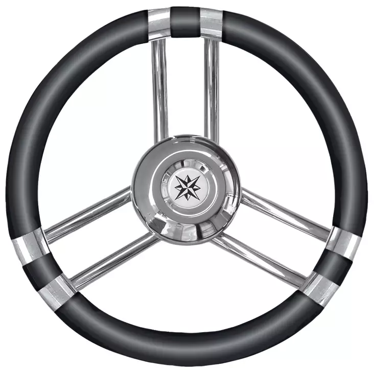 Osculati Steer.Wheel C Ss/Black 350mm - OHJAUSPYÖRÄT - M45-137-01 - 0