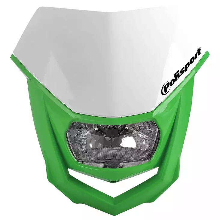 Polisport Halo Headlight White/Green - CROSSIN VALOMASKIT - 170-8657400041 - 1