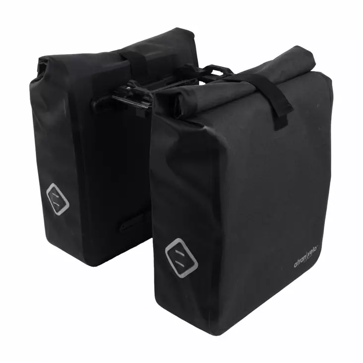 Sivulaukku Atran Travel, Vedenpitävä, 24,5L, Harmaa/Musta , Avs - POLKUPYÖRÄLAUKUT - 62131 - 1