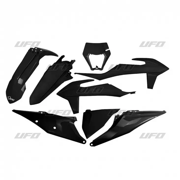 UFO MUOVISARJA 6-OSAINEN MUSTA 001 KTM EXC/EXC-F 125-500 20- - CROSSIN TÄYDELLISET MUOVISARJAT - 650-K527-001 - 1