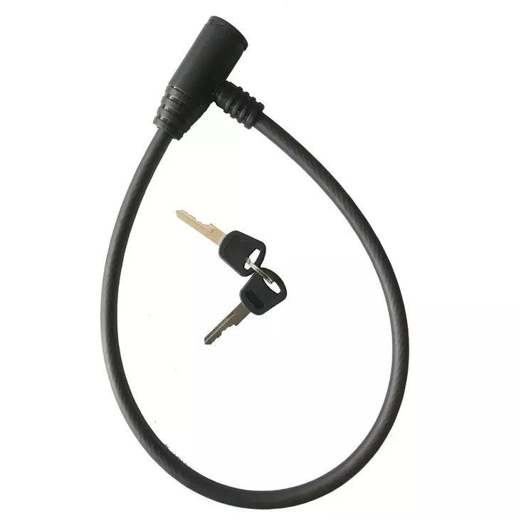 Vaijerilukko cavo, 10/65cm, matta musta - POLKUPYÖRÄN LUKOT JA OSAT - 45-111 - 1