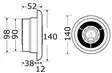 Extractor Fan And Spotlight 12V - TUNNELMA JA SISÄVALAISIMET - M13-580-12 - 3