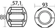 Osculati akselianodi 1 1/4" (31,8mm) - ANODIT - M43-800-32 - 2