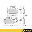 Prox Jarrupalasarja Eteen Lt-A400 08-11 + Lt-A450 07-10 (Left) - MP JARRUPALAT - 400-37-236102 - 2