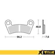 Prox Jarrupalasarja Eteen Polaris 450/525 Outlaw 08-11 - MÖNKIJÄN JARRUPALAT - 400-37-167102 - 1