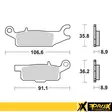 Prox Jarrupalasarja Taakse Yfm550/700f Grizzly 07-13 (Right) - MP JARRUPALAT - 400-37-285102 - 1